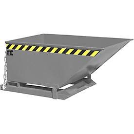Bauer® Muldenkipper, niedrige Mulde, lackiert, Volumen 0,4 m³, RAL 7005 mausgrau