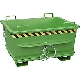 Bauer® Stapelbarer Klappbodenbehälter, lackiert, Volumen 0,5 m³, RAL 6011 resedagrün