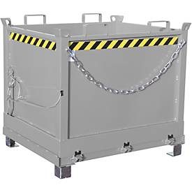 Bauer® Klappbodenbehälter, 3-fach stapelbar, verzinkt, TK 1.250 kg, Volumen 1 m³