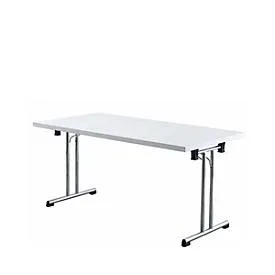Schreibtisch Office Weiss Holz 160 cm Stapelbar - Material: Holzwerkstoff - Schreibtisch