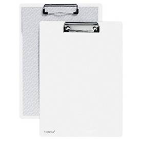 Klemmbrett A4,  Klemme mit schützenden Kunststoffecken, PP, weiss