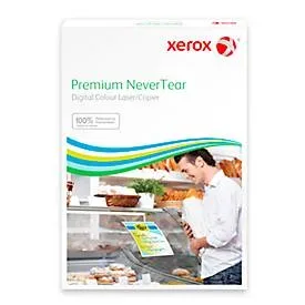 Klebefolie Xerox Premium NeverTear, A4, 53 µm, glänzend, weiss, 50 Blatt