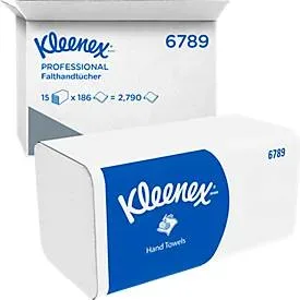 Kleenex Mainline Falthandtücher V-falz Weiss 2-lagig 6789 15 Stück à 186 Blatt