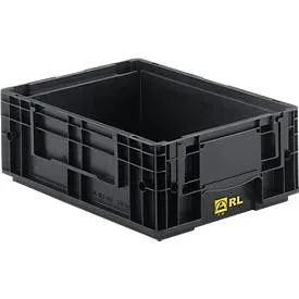 Kleinladungsträger RL-KLT 4047 ESD, Kunststoff, B 400 x T 300 mm, bis 20 kg, schwarz ableitend