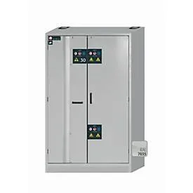 Kombi-Sicherheitsschrank Typ 30 asecos K-PHOENIX-30, Flügel- und Falttüren mit Türfeststellanlage, Front Lichtgrau, B 1202 x T 598 x H 1968 mm