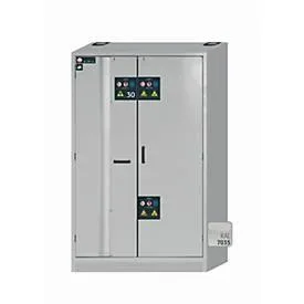 Kombi-Sicherheitsschrank Typ 30 asecos K-PHOENIX-30, Flügel- und Falttüren mit Türfeststellanlage, Front Lichtgrau, B 1202 x T 599 x H 1968 mm