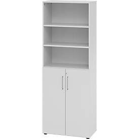 Hammerbacher Schrank V968T3/5/5/BS Grau 80 x 42 x 215,4 cm