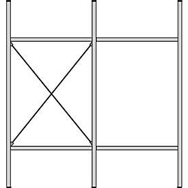 Komplettregal MBR 3000, Anbaufeld, 5 schräge Fachebene, 2278 x 400 x 1004 mm
