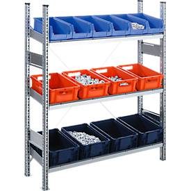 Komplettregal SBR 3000, Grundfeld, 3 schräge Fachebene, 1536 x 500 x 1283 mm