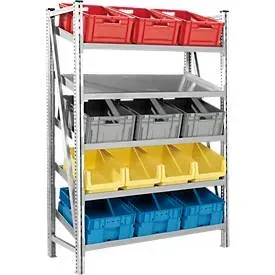 Komplettregal R 7000, 5 schräge Fachebenen, T 500 x B 1283 mm