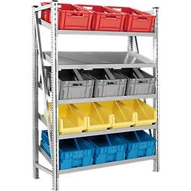 Komplettregal R 7000, 5 schräge Fachebenen, T 800 x B 1283 mm