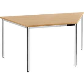 Konferenztisch, Trapez 1600 x 800 mm, Buche-Dekor