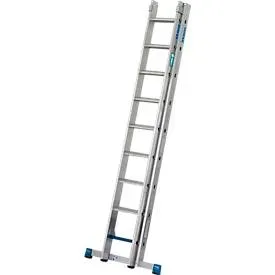 Krause zweitlg. Schiebeleiter, 2 x 9 Sprossen, TRBS 2121 2-konform, Trigon-Traverse