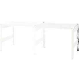 Kreativ-Tisch ORDO Professional, Anbautisch, multifunktional, herausnehmbare Schreibfläche, mobil, B 1010 x T 635 x H 825 mm, Stahl, verkehrsweiss RAL 9016