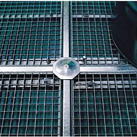 Kreuzverbinder für asecos Bodenelemente mit Höhe 78 mm, Stahl verzinkt, B 130 x T 130 mm