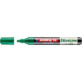 Lackmarker Edding 50 EcoLine, Schreibfarbe Grün, Rundspitze, Strichstärke 2-3 mm, mit Kappe, wasserbasiert, nachfüllbar, 1 Stück