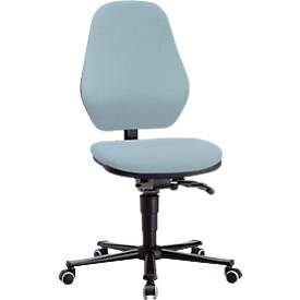 Labordrehstuhl LEANOS 9138, Stoffpolster, Duotec grau