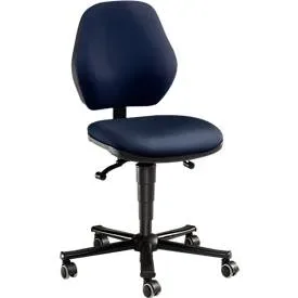 Labordrehstuhl LEANOS 9133, Kunstleder, blau