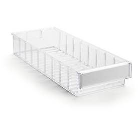 Lagerschublade Serie 5020, transparent, L 500 x B 186 x H 82 mm, 5,3 L