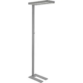 LED-Stehleuchte MAULjuvis, dimmbar, Bewegungs- und Tageslichtsensor, weissaluminium RAL 9006