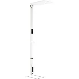 LED Stehleuchte STARIS, 80 W, 10070 lm, 3000 - 6000 K, dimmbar, direkt/indirekt leuchtend, für Bildschirmarbeitsplätze, Tageslichtsensor, 3 Steckdosen, weiss