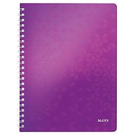 LEITZ Spiralbuch WOW PP A4 46380062 violett 80 Blatt