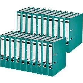 LEITZ® Ordner 1015, DIN A4, Rückenbreite 52 mm, 20 Stück, türkis
