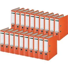 LEITZ® Ordner 1010, DIN A4, Rückenbreite 80 mm, 20 Stück, orange