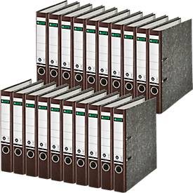 LEITZ® Ordner 1050, DIN A4, Rückenbreite 52 mm, 20 Stück, braun