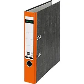 Leitz 180° Ordner A4 52 mm Orange 2 Ringe 1050 Pappkarton Wolkenmarmor Hochformat