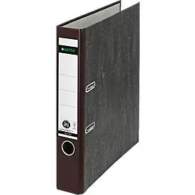 Leitz 180° Ordner A4 52 mm Braun 2 Ringe 1050 Pappkarton Wolkenmarmor Hochformat