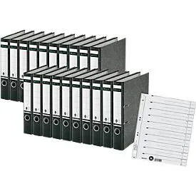 LEITZ® Ordner 1080, A4, 52 mm, Karton, Wolkenmarmor, 20 Stück + 1 x LEITZ® Trennblätter