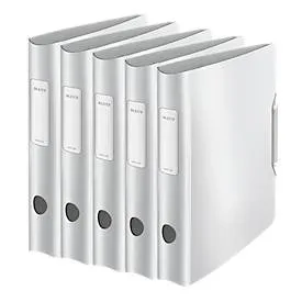 LEITZ® Ordner Active Style, DIN A4, Rückenbreite 65 mm, 5 Stück, arktik weiss