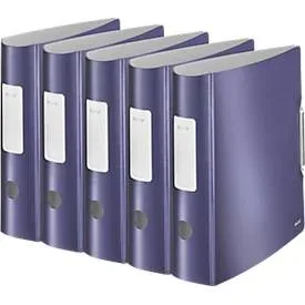 LEITZ® Ordner Active Style, DIN A4, Rückenbreite 82 mm, 5 Stück, titan blau