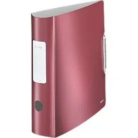 LEITZ® Ordner Active Style, DIN A4, Rückenbreite 82 mm, granat rot