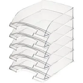 LEITZ® Ablagekorb Standard 5226, Kunststoff, 5 Stück, glasklar