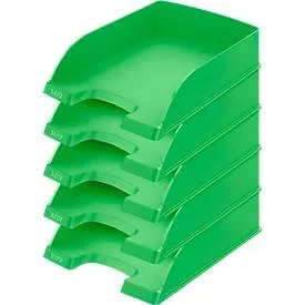 LEITZ® Ablagekorb Standard 5227, Kunststoff, 5 Stück, grün