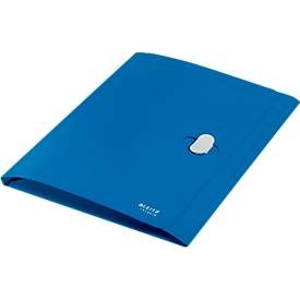 Leitz® Dokumentenmappe Recycle, A4, bis zu 150 Blatt, 3 Einschlagklappen, blickdicht, 100 % recycelbar, Blauer Engel, Kunststoff, blau