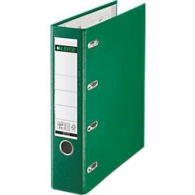 Leitz Doppelordner A4 80 mm Grün 4 Ringe 1012 PP (Polypropylen) Hochformat