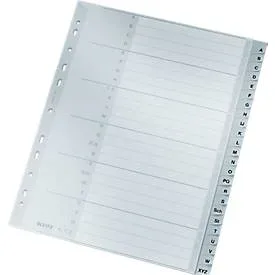 LEITZ® Kunstoffregister, Buchstaben A-Z (24 Blätter), Nr. 1261