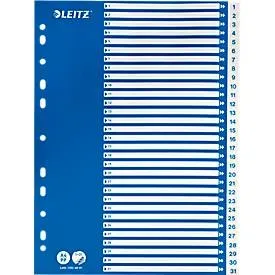 LEITZ® PP-Register mit blauem Deckblatt, Zahlen 1-31