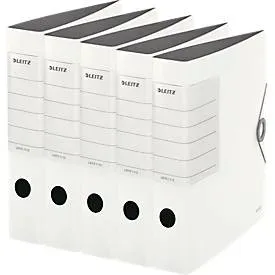 LEITZ® Qualitätsordner SOLID, DIN A4, Rückenbreite 62 mm, 5 Stück, weiss