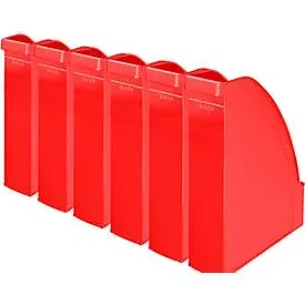 LEITZ® Stehsammler 2476, Rückenbreite 70 mm, Polystyrol, 6 Stück, rot