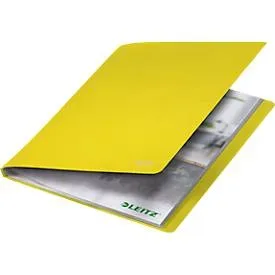 Leitz® Sichtbuch Recycle, A4, 20 dokumentenechte Sichthüllen, bis zu 2 Blatt/Hülle, Rückenschild, 100 % recycelbar, Kunststoff, gelb