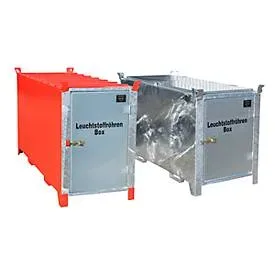 Leuchtstoffröhrenbox BAUER SL 150, Stahlblech, unterfahrbar, abschliessbar, Tür verzinkt, B 1700 x T 770 x H 1125 mm, grün