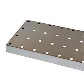 Lochblecheinsatz Standard für asecos Chemikalienschränke der CS und CX Serie, Stahlblech, B 731 x T 412 x H 41 mm, bis 60 kg