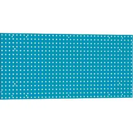 Lochplatte WFI, Wandmontage, Lochgrösse 9 x 9 mm & Lochabstand 38 mm, L 1150 x H 750 mm, Stahlblech, azurblau RAL 5009