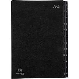 Exacompta Pultordner 57024E A4 A-Z Schwarz Hartpappe