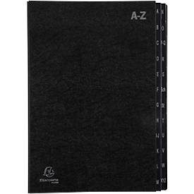 Exacompta Pultordner 57024E A4 A-Z Schwarz Hartpappe