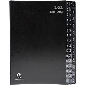 Exacompta Pultordner 57044E DIN A4 Schwarz Hartpappe